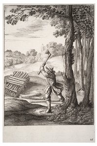 Le bûcheron - Wenceslaus Hollar